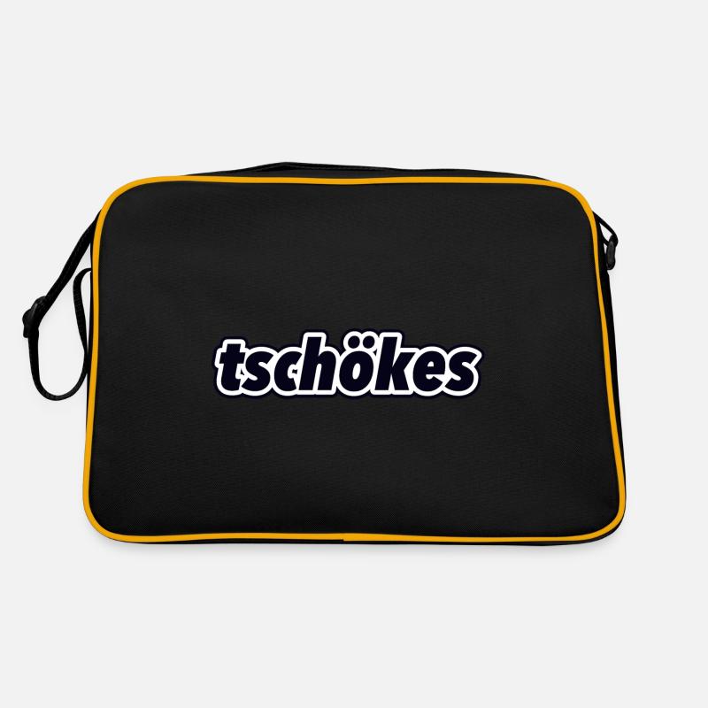 tschökes - Retro Tasche - Schwarz/Gold