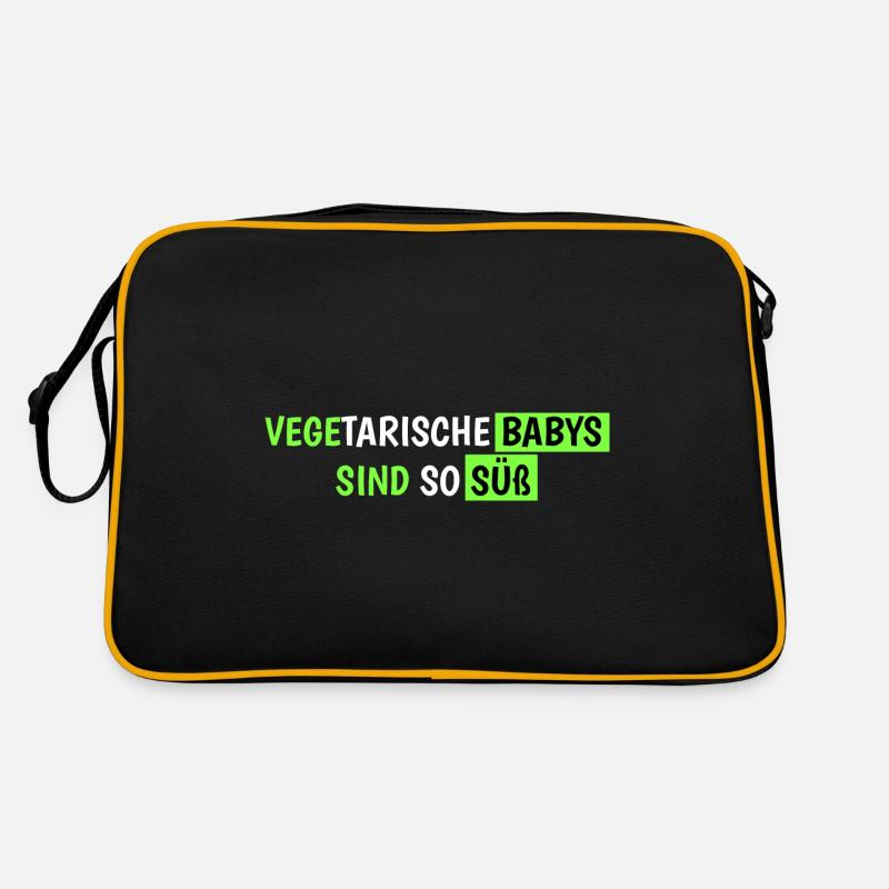 vegetarische Babys sind so süß Retro Tasche