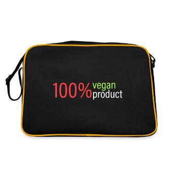 Produit 100% végétalien - Sac Retro - noir/or - Dos