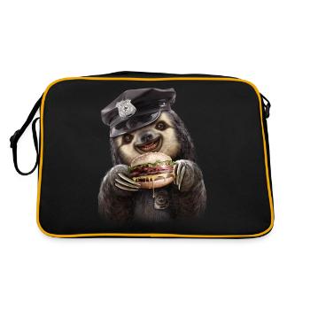 BURGER COP - Retro Bag - black/gold - Back