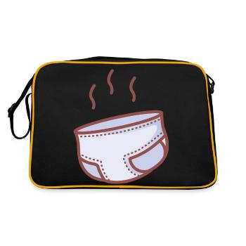 Windel - Retro Tasche - Schwarz/Gold - Hinten