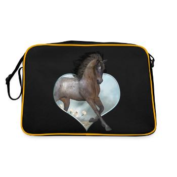 The Horse - Retro Tasche - Schwarz/Gold - Hinten