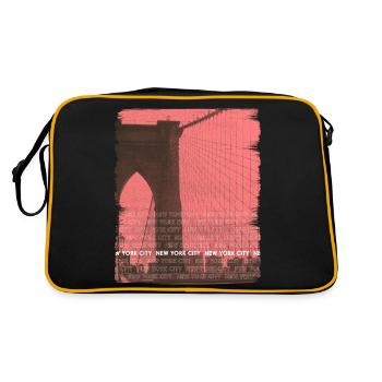 NEW YORK CITY - Sac Retro - noir/or - Dos
