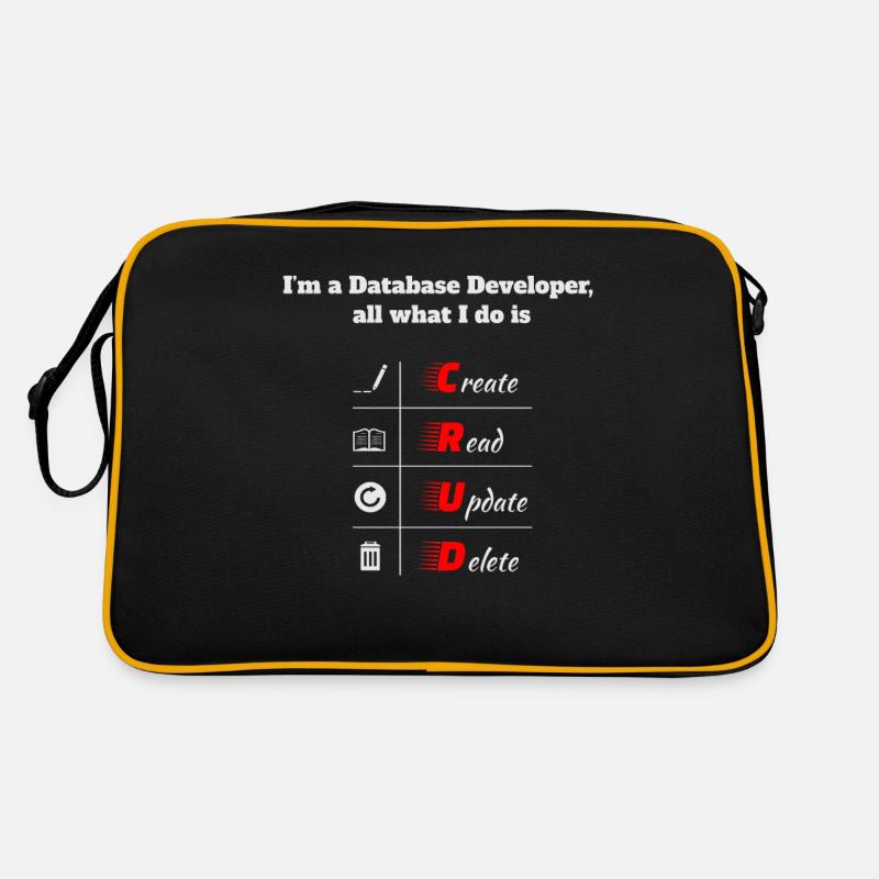 Database Developer, CRUD, Datenbanken, SQL, DBA Retro Tasche