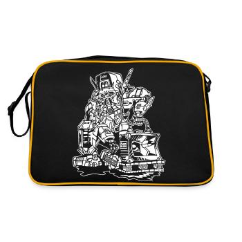un homme teknival - Sac Retro - noir/or - Dos