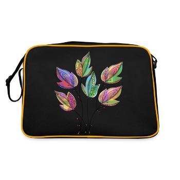 Feuilles - Sac Retro - noir/or - Dos