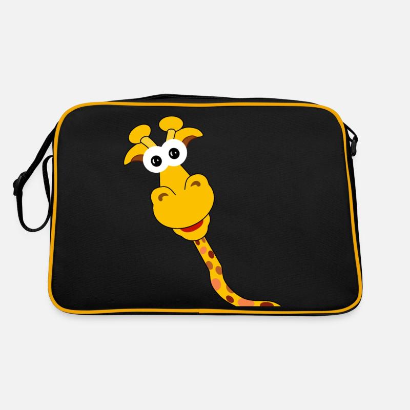 Giraffe - funny, in comic style Retro Bag