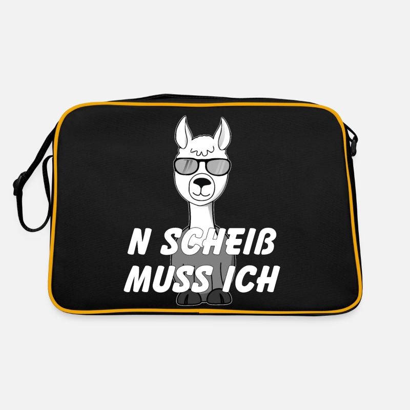 N Scheiß muss ich Lama Retro Tasche