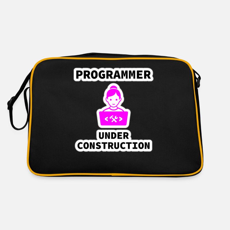 Girl Programmer Under Construction, Programming Retro Tasche