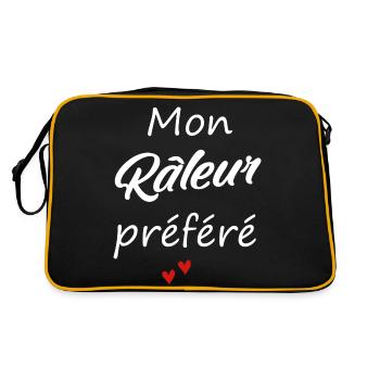 humour raleur - Mon râleur préféré - Sac Retro - noir/or - Dos