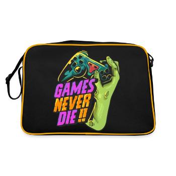 zombiehand spiele nie sterben 2 - Retro Tasche - Schwarz/Gold - Hinten