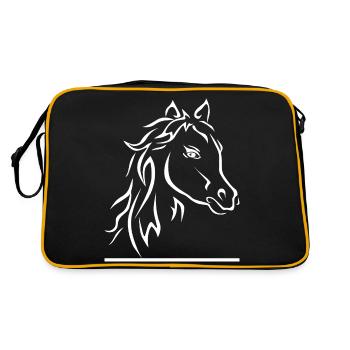 Horse Pferd - Retro Bag - black/gold - Back