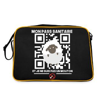 Mon pass sanitaire anti vaccin humour covid - Sac Retro - noir/or - Dos