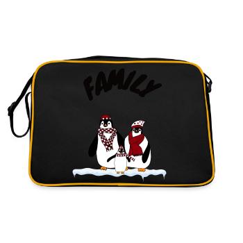 Famille Penguin - Sac Retro - noir/or - Dos