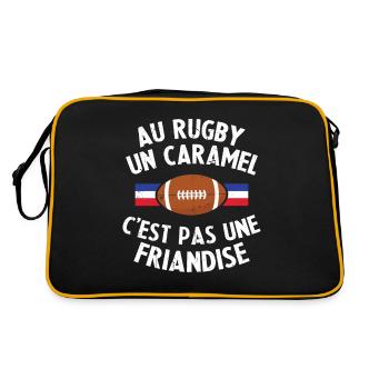 Au Rugby Un Caramel C'est Pas Une Friandise - Sac Retro - noir/or - Dos
