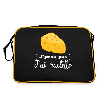J'peux pas j'ai raclette - Sac Retro - noir/or - Dos