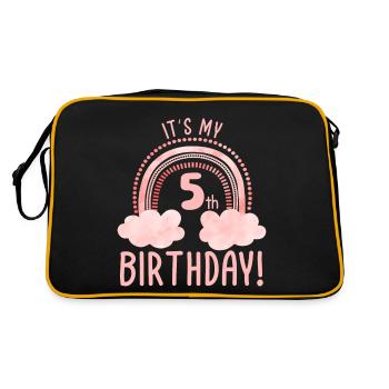 5e anniversaire Cinquième anniversaire Cinq ans - Sac Retro - noir/or - Dos