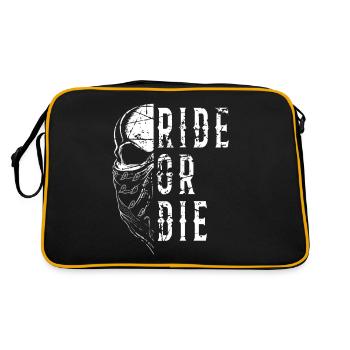 Balade motocycliste ou le crâne - Sac Retro - noir/or - Dos