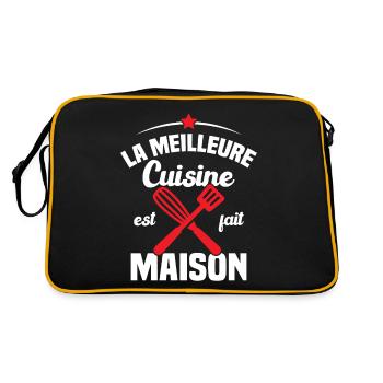 La Meilleure Cuisine est fait Maison - Sac Retro - noir/or - Dos