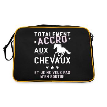 Totalement accro aux chevaux - Sac Retro - noir/or - Dos