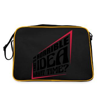 Thats a horrible Idea - Retro Tasche - Schwarz/Gold - Hinten