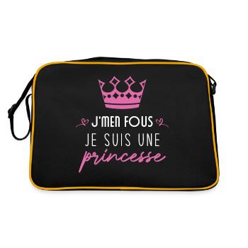 Je m'en fou je suis une princesse - Sac Retro - noir/or - Dos