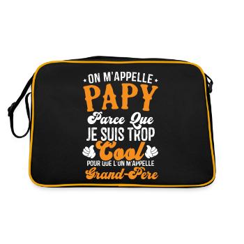 On m'appelle papy parce que je suis trop cool - Sac Retro - noir/or - Dos