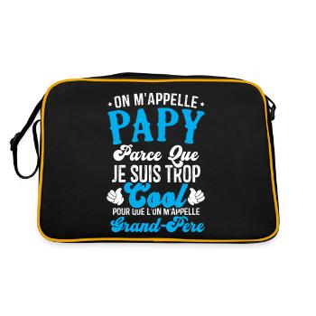 On m'appelle papy parce que je suis trop cool - Sac Retro - noir/or - Dos