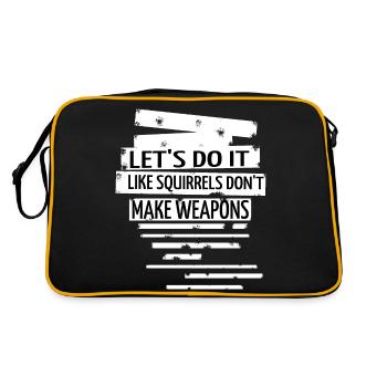humour hippie flower power blague paix pour paris - Sac Retro - noir/or - Dos