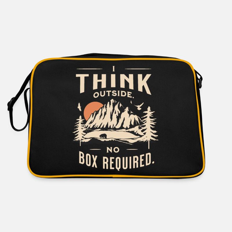 I like to think outside. No box required. Retro Tasche