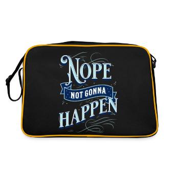 Nope won't happen - Retro Bag - black/gold - Back