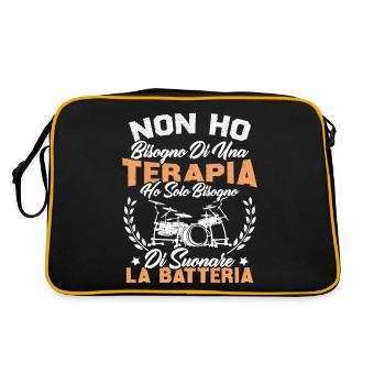 J'ai juste besoin de jouer de la batterie - Sac Retro - noir/or - Dos