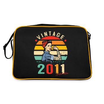 2011 Vintage Édition limitée Cadeau Femmes - Sac Retro - noir/or - Dos