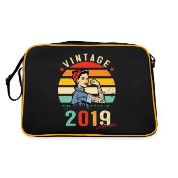2019 Vintage Édition limitée Cadeau Femmes - Sac Retro - noir/or - Dos