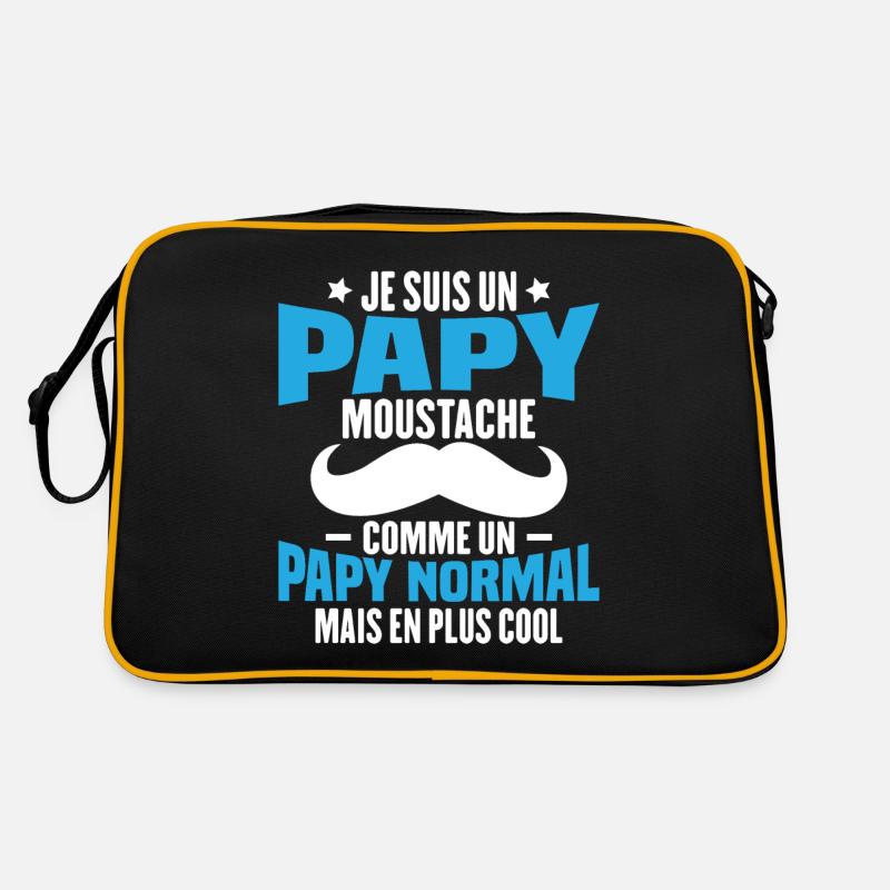 Un papy moustache comme un papy normal Sac Retro
