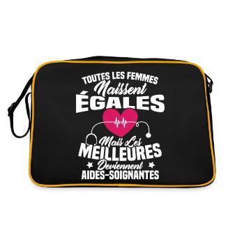 Les meilleures femmes deviennent aides-soignantes - Sac Retro - noir/or - Dos
