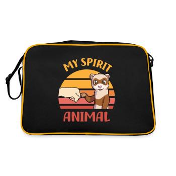 Les dictons furets | Animaux Animaux Iltis - Sac Retro - noir/or - Dos