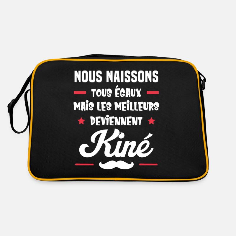 Les meilleurs deviennent kiné - Sac Retro - noir/or