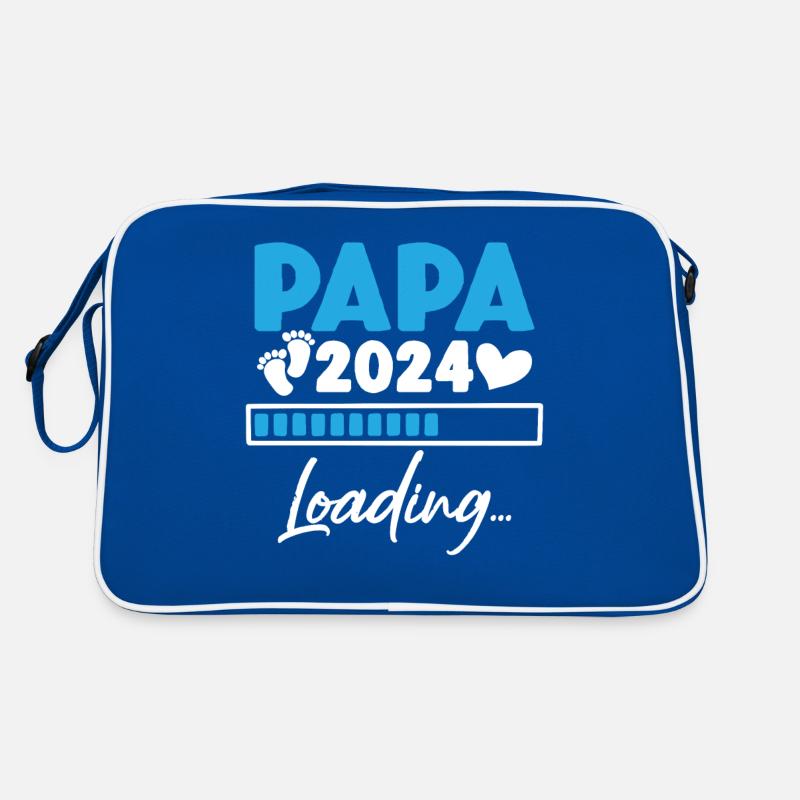 Dad 2024 Loading kündigt Schwangerschaft Future Dad an Retro Tasche