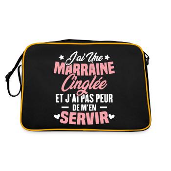 J'ai une marraine cinglée et je peux m'en servir - Sac Retro - noir/or - Dos
