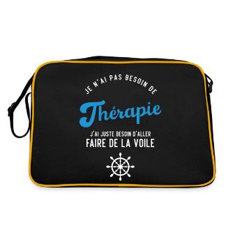 J'ai juste besoin d'aller faire de la voile - Sac Retro - noir/or - Dos