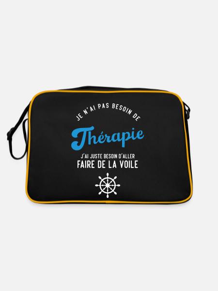 J'ai juste besoin d'aller faire de la voile - Sac Retro - noir/or - Dos