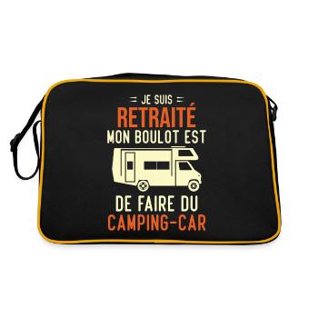 Je suis retraité je fais du camping-car - Sac Retro - noir/or - Dos