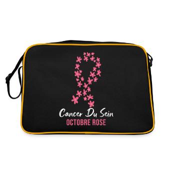 Cancer du Sein octobre rose - Sac Retro - noir/or - Dos