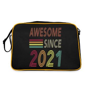 Awesome since 2021 - Retro Bag - black/gold - Back