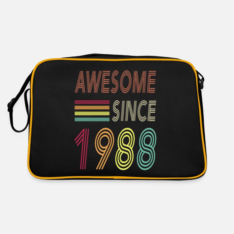 Awesome since 1988 - Retro Tasche - Schwarz/Gold