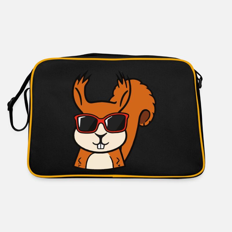 Squirrel with sunglasses Funny Retro Bag