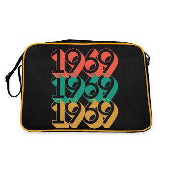 Anniversaire année 1969 / Vintage 1969 - Sac Retro - noir/or - Dos