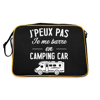 Je peux pas je me barre en camping car - Sac Retro - noir/or - Dos