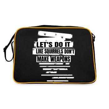 geek statement present idea family gift - Retro Bag - black/gold - Back